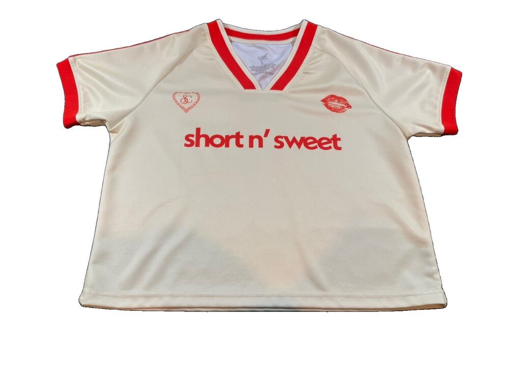 Sabrina Carpenter Short n' Sweet Soccer Jersey Tour Merch 69 Size Large *STAIN*